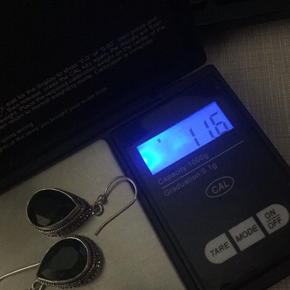 NEW artisan dark green quartz dangle earrings - Picture 10 of 11